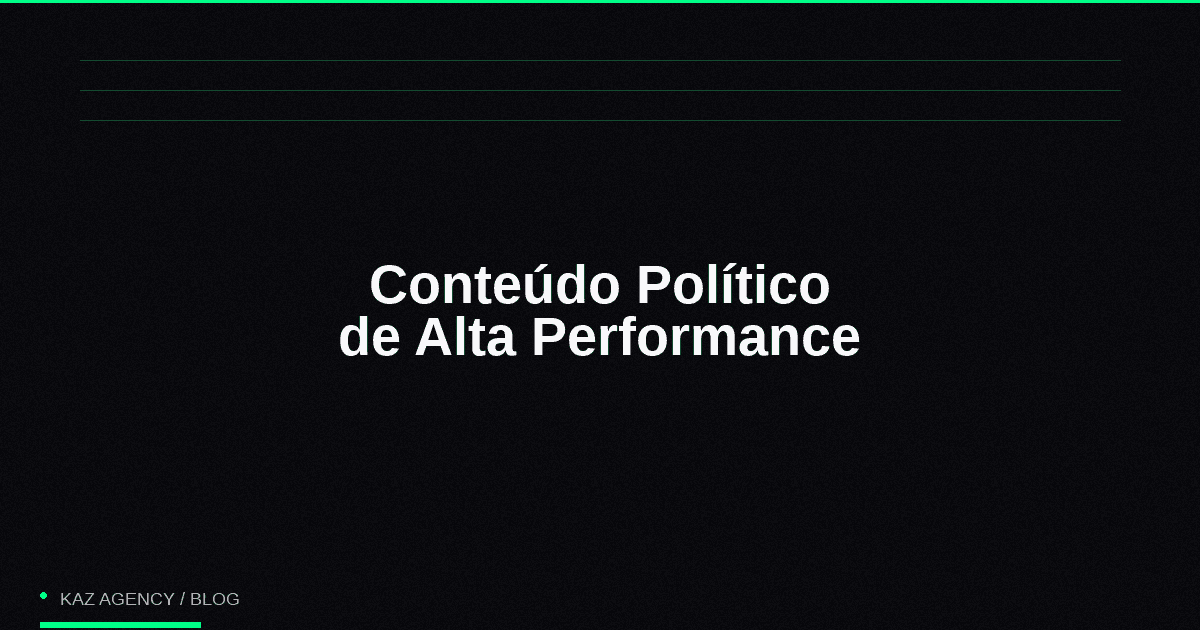 Imagem de capa do artigo: Contenido Político de Alta Performance: del Video Corto al Contenido Profundo