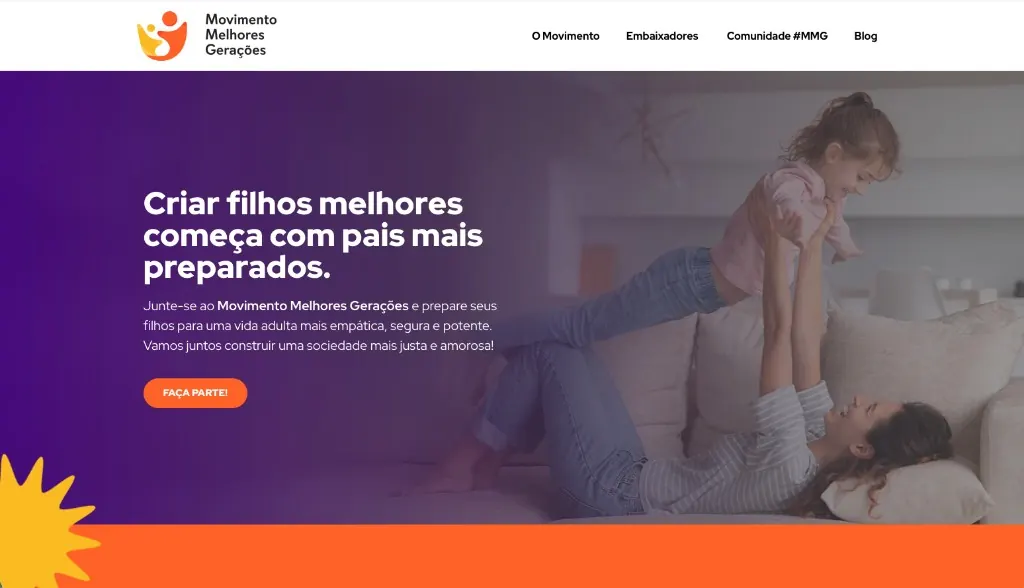 Movimento Melhores Gerações — site desenvolvido pela Agência Kaizen Site entregue: Movimento Melhores Gerações