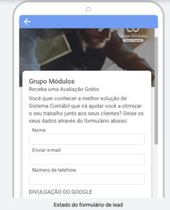 Formulario de Extensión de Anuncio de Leads de Google Ads
