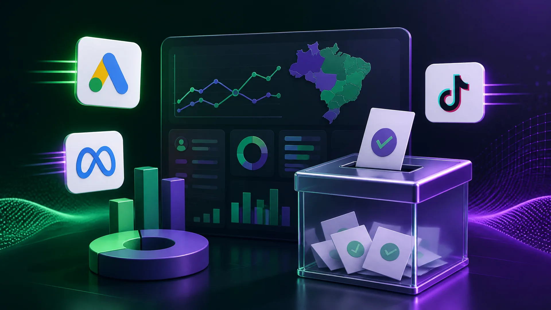 Imagem de capa do artigo: Tráfico Pagado para Campañas Políticas: Google Ads, Meta Ads y TikTok Ads en las Elecciones 2026